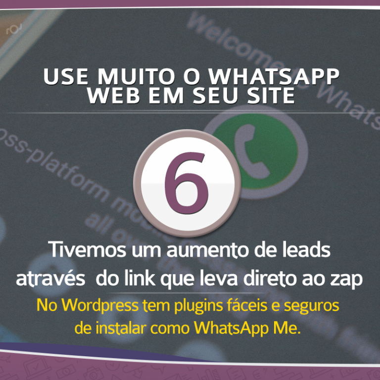 Use o WhatsApp web para aumentar o números de leads em seu site